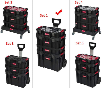 Q-Brick Mobiler Werkzeugtrolley Werkstattkoffer Set – XL