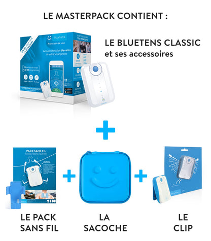 Bluetens MasterPack TENS EMS Elektrostimulationsgerät Komplettset