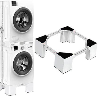 NIUXX Universal-Waschmaschinenbasis. Verstellbarer, 16.1cm hoher Rahmen für 46-69cm Breite/Tiefe. Stabilisiert & erhöht Waschmaschinen.