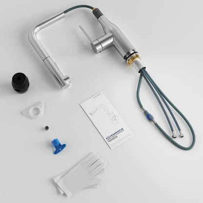 CECIPA Küchenarmatur Ausziehbar - Edelstahl Hochdruck