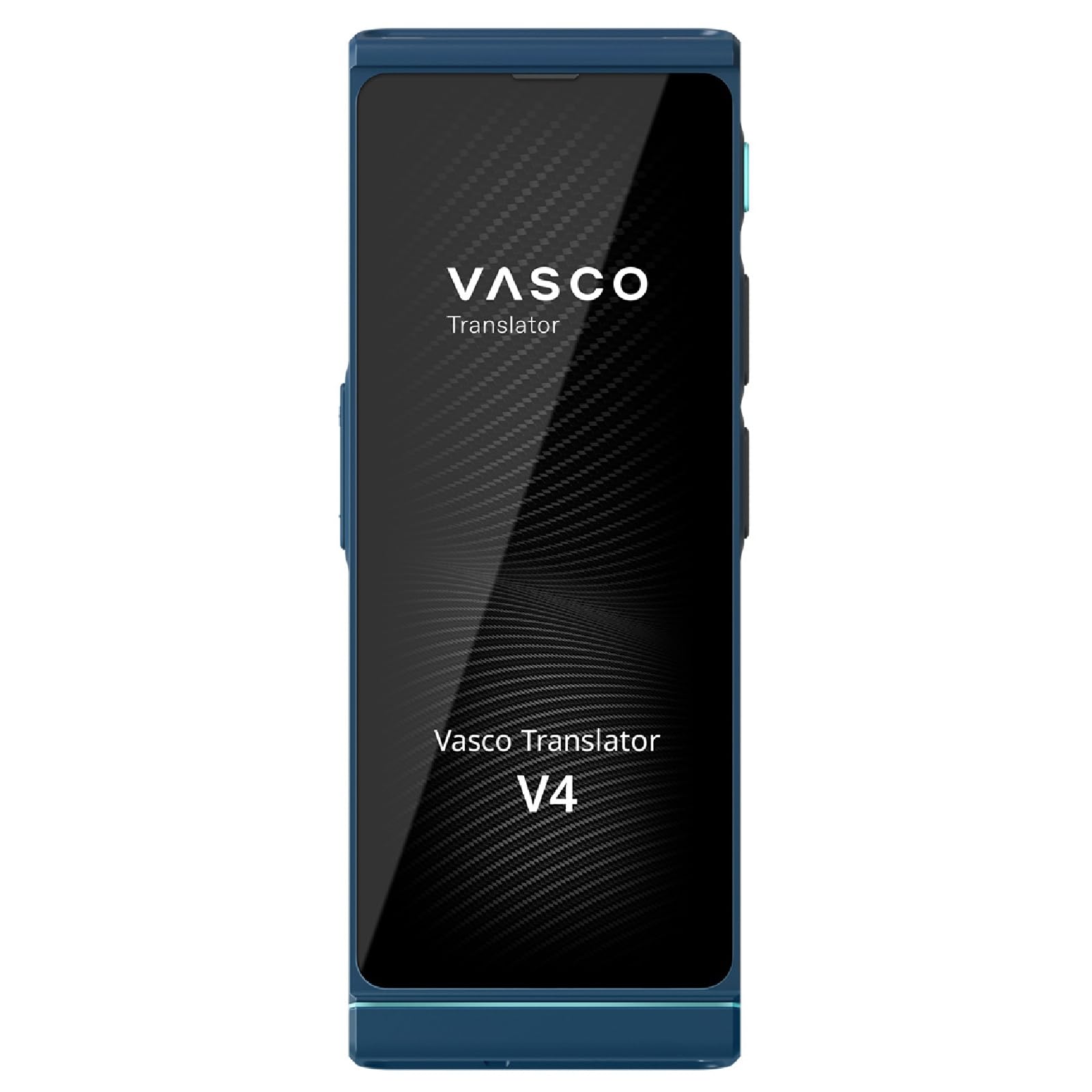 Vasco Translator V4 Mobiler Sprachübersetzer - Cobalt Blue. Kobaltblaues Handgerät, übersetzt Sprachen bidirektional in Echtzeit.