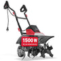 ONBEST Elektro Gartenfräse T1545, 1500 W, 45 cm Arbeitsbreite, elektrische Motorhacke mit 24 Messern zum Lockern