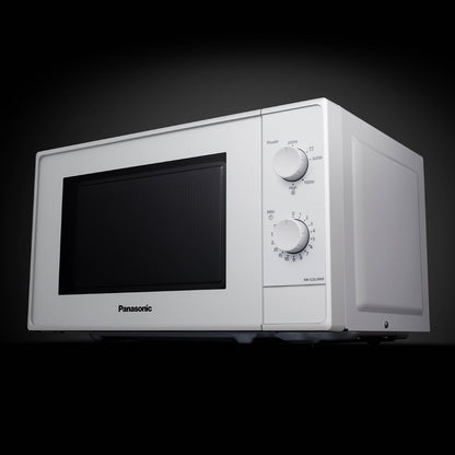 Panasonic NN-E20JWMEBG Mikrowelle, 20 L, 800 W, Glasteller, Weiss