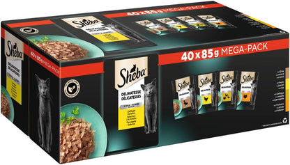 Sheba Delikatesse in Gelee Katzenfutter Geflügel Variation 2x 3400g
