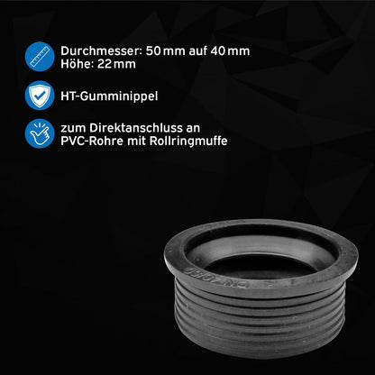 kör4u Komplettset Ausgussbecken Stahl weiss 50cm – mit Siphon