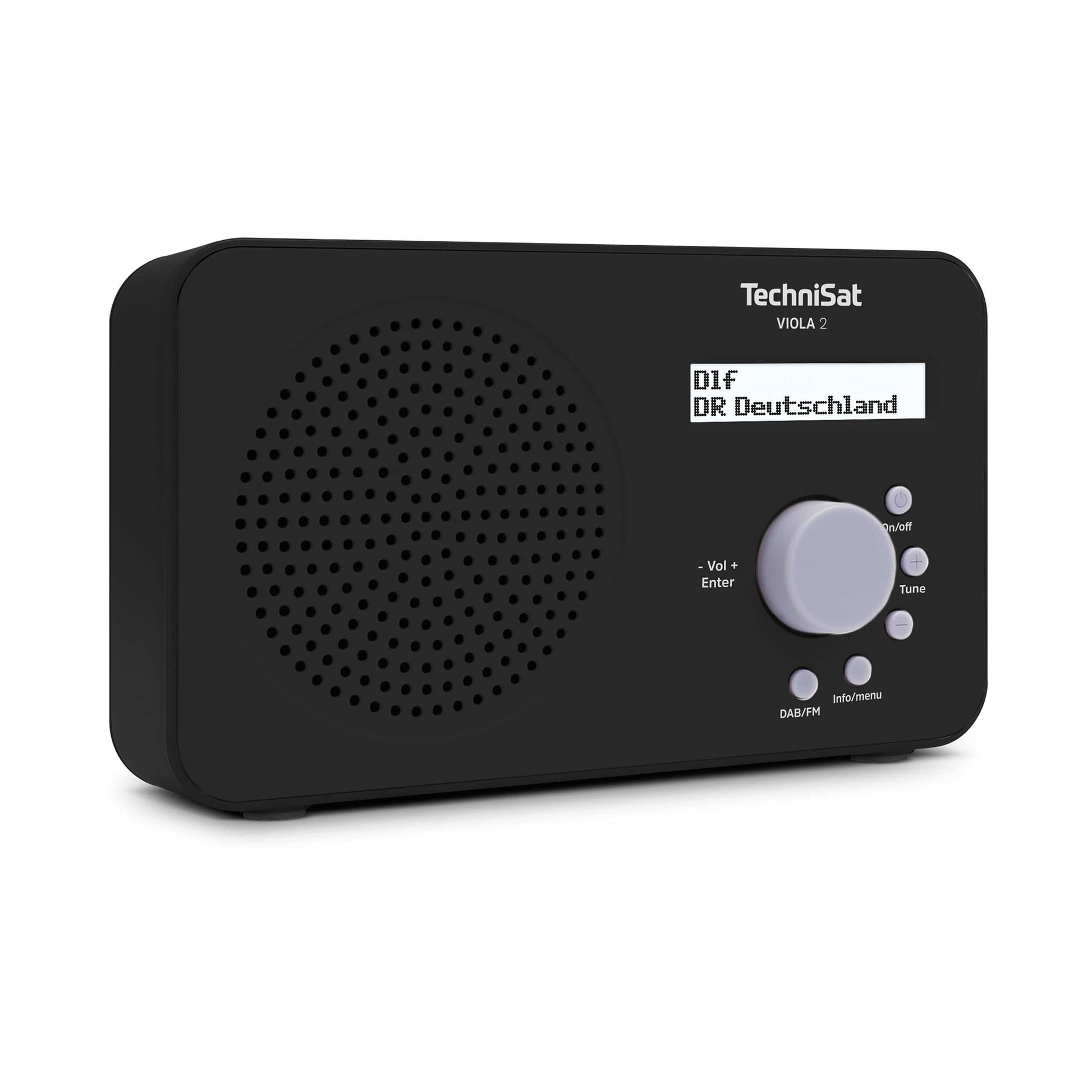 TechniSat VIOLA 2 tragbares DAB+ Radio mit UKW, Schwarz – Kofferradio mit Lautsprecher und Kopfhöreranschluss
