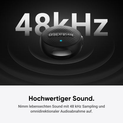 Insta360 Mic Air Drahtloses Mikrofon mit USB-C, 300 m Reichweite
