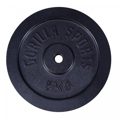 GORILLA SPORTS Hantelscheiben Gusseisen – 30/31mm Bohrung