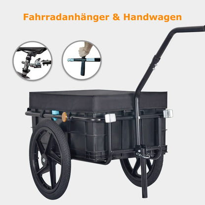 Tiggo Lastenanhänger & Handwagen 2-in-1, 70 Liter Transportbox