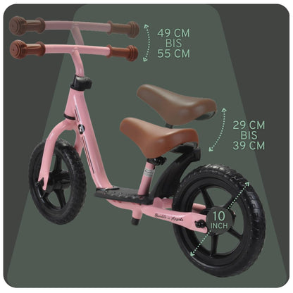 Bandits & Angels Laufrad Metall Weidenkorb – Vintage Rosa