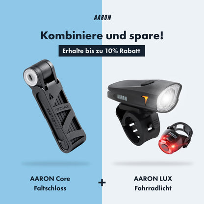 AARON Hochsicherheit Faltschloss Stufe 14 Fahrradschloss – Schwarz