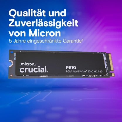 Crucial P510 SSD 2TB M.2 NVMe PCIe 5.0 Gen5 - CT2000P510SSD8