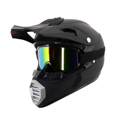 MoHelmHui Motocrosshelm Fullface Set mit Brille und Handschuhen