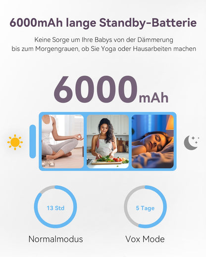 Comfyer BM01 Babyphone mit 2 Kameras und 7-Zoll-HD-Display, ohne WLAN