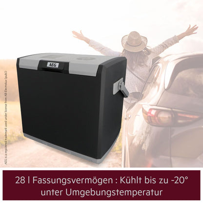 AEG Automotive KK Thermoelektrische Kühlbox 28L 12/230V, Schwarz