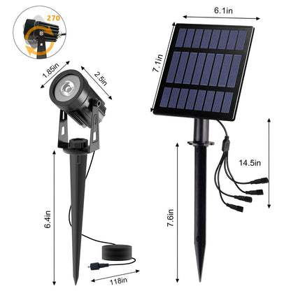 T-SUN Solar Gartenstrahler 4er-Set, LED Solarleuchte warmweiss IP65