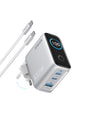 Anker 100W USB-C Ladegerät, 3-Port GaN Wandladegerät mit Smart Display zum Laden von MacBook, iPad und iPhone