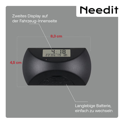 Needit Park Mini I Elektronische Parkscheibe (2er-Pack) – KBA-Zulassung