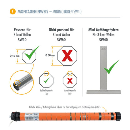 3T-MOTORS Rollladenmotor 3T35-13, 13 Nm, für 40 mm Achtkantwelle