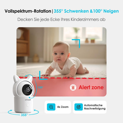 ieGeek Babyphone mit Kamera 1080P, 5 Zoll WLAN Video-Babyfon SC2