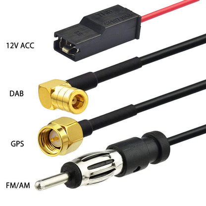 Eightwood Haifischflosse DAB+ FM GPS Dachantenne mit Verstärker