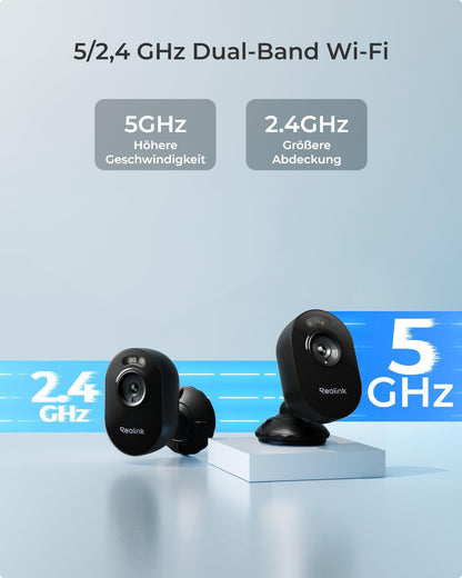 Reolink Lumus-2K 4MP Dualband WLAN Überwachungskamera - Schwarz