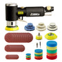 Anesty Druckluft Exzenterschleifer Mini Poliermaschine Set 25/50/75 mm, handlich, mit Gummigriff