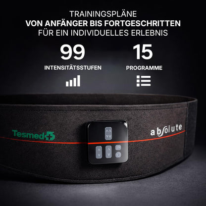 TESMED Absolute EMS-Bauchmuskeltrainer-Gürtel, kabellos