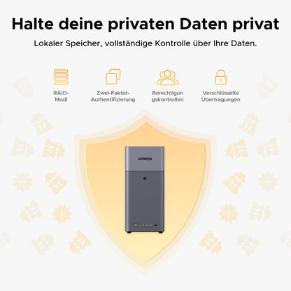 UGREEN NASync DH2300 2-Bay Desktop NAS-Server ohne Festplatten