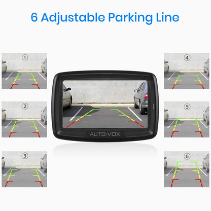 AUTO-VOX CS2 Digitale Kabellose Rückfahrkamera mit 4.3" Monitor