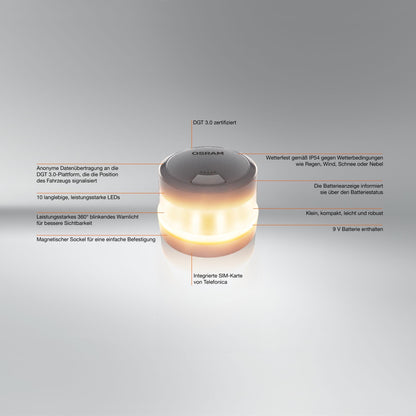 Osram LEDguardian Road Flare Signal V16 IoT – DGT 3.0 Warnleuchte