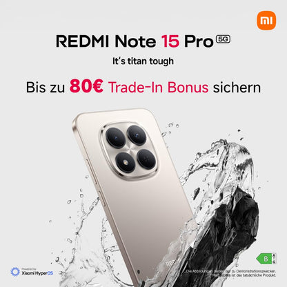 Xiaomi Redmi Note 15 Pro 5G Smartphone 512 GB, 200 MP, Schwarz