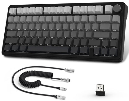 AJAZZ x Attack Shark X85 Mechanische Gaming-Tastatur - 75% kabellos RGB. Eine Tastatur im 75%-Layout mit RGB-Beleuchtung für präzises Gaming.