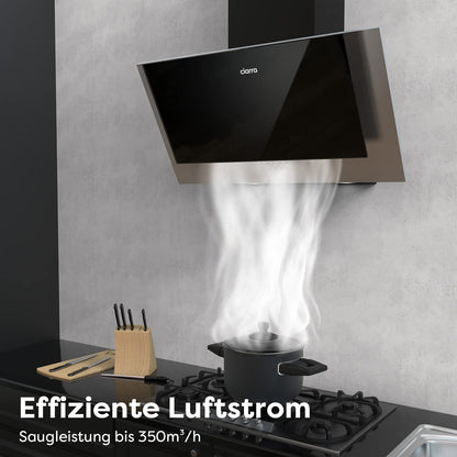 CIARRA CBCB6736C Kopffreie Schräghaube 60 cm - Schwarz