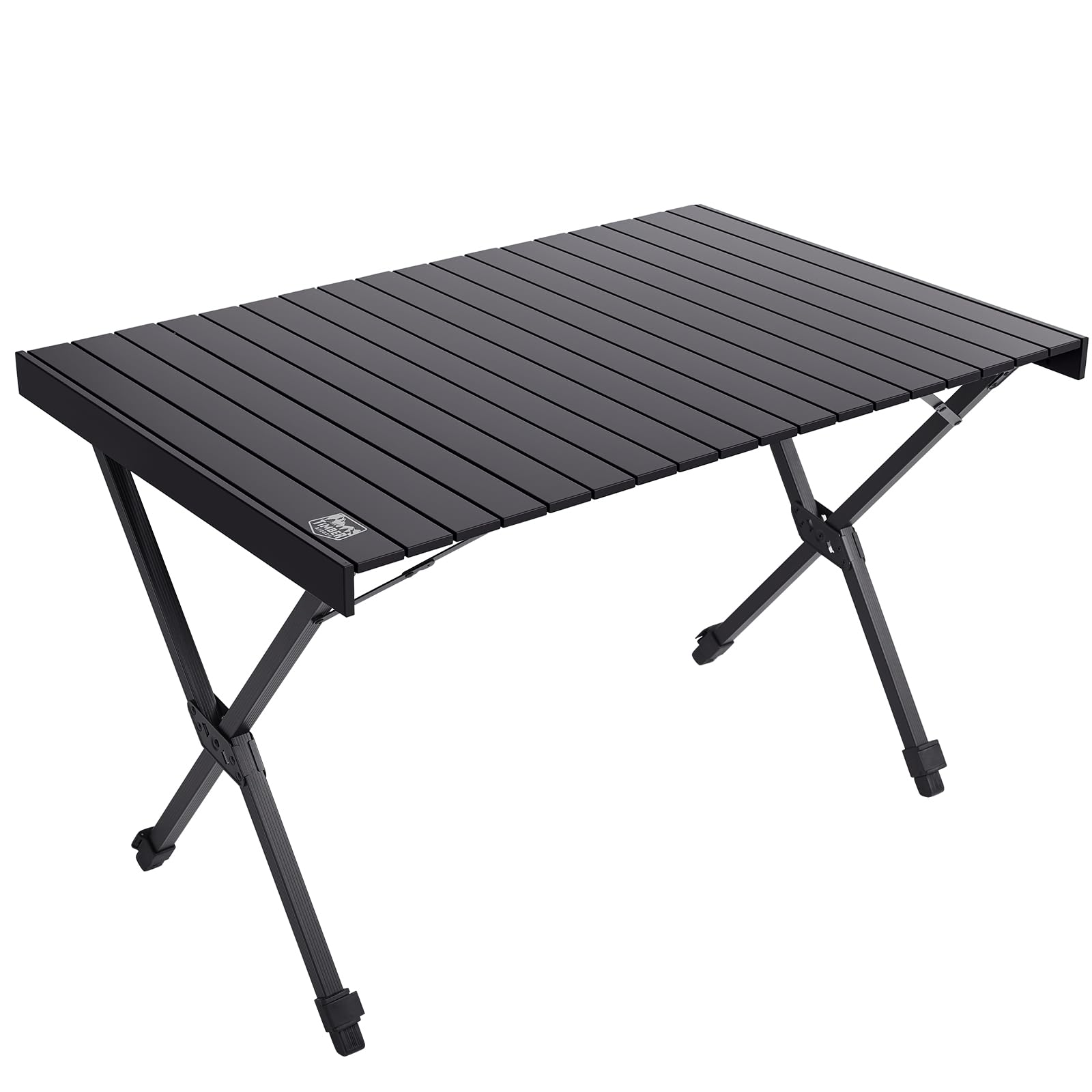 TIMBER RIDGE Campingtisch klappbar höhenverstellbar Aluminium schwarz, mit Tragetasche