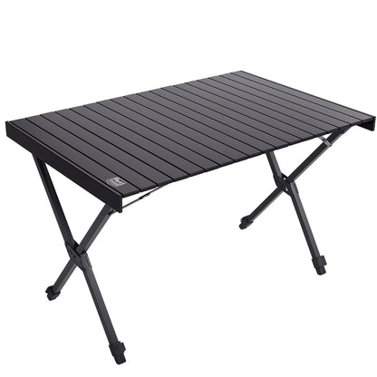 TIMBER RIDGE Campingtisch klappbar höhenverstellbar Aluminium schwarz, mit Tragetasche