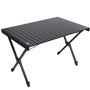 TIMBER RIDGE Campingtisch klappbar höhenverstellbar Aluminium schwarz, mit Tragetasche