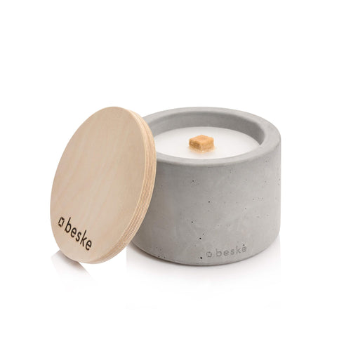 Beske Betonfeuer Solo Ø 14 cm – Lagerfeuer aus Beton mit Dauerdocht