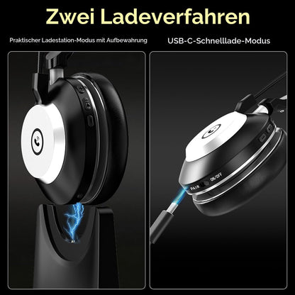 Wantek Bluetooth Headset mit Mikrofon, V5.2 und USB-Dongle