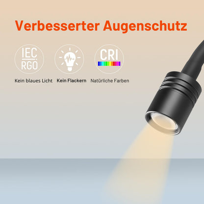 Obeaming LED Leselampe 12V-24V dimmbar, Wandlampe mit USB, 2 Stück