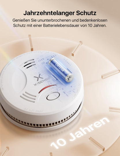 X-Sense Rauchmelder SD11 mit 10-Jahres-Batterie, 2er Set