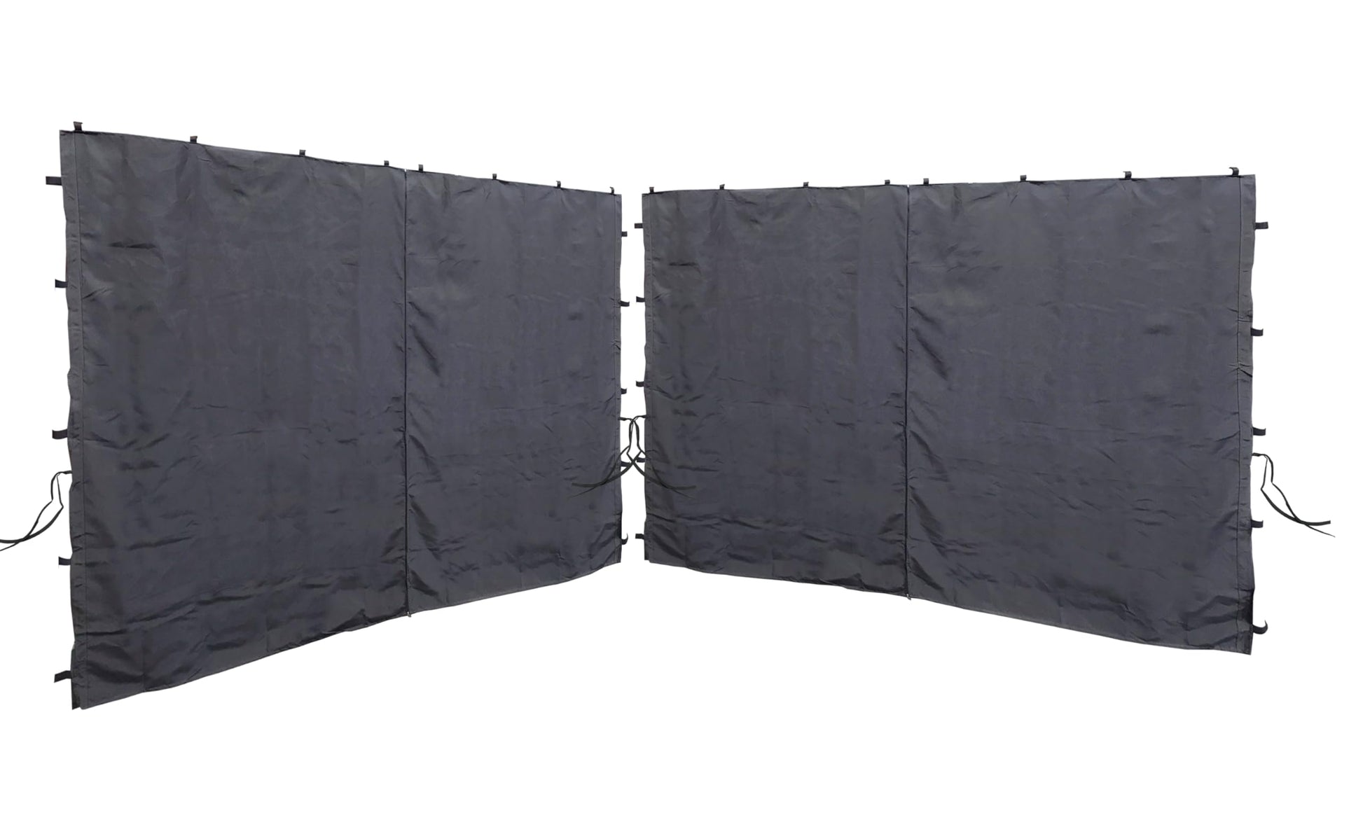 QUICK STAR Seitenwände für Pavillon 3x3m 2er-Set Anthrazit, wasserabweisendes Polyester mit Reissverschluss