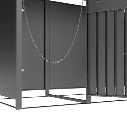 ESTEXO Mülltonnenbox mit Pflanzdach, 3 Türen, Anthrazit, 240 Liter