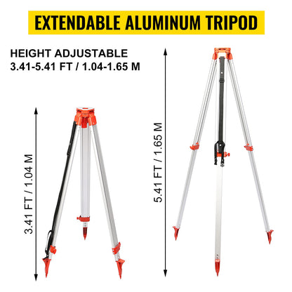 VEVOR Professional Rotationslaser – 500m Grün, 360° Linien, Höhenmesser