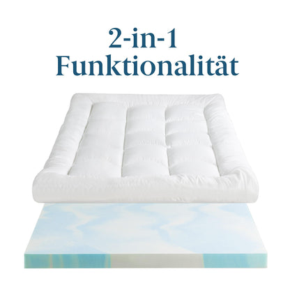 Zinus Matratzentopper 90x200 cm, 10 cm Airflow-Schaum, mittelfest