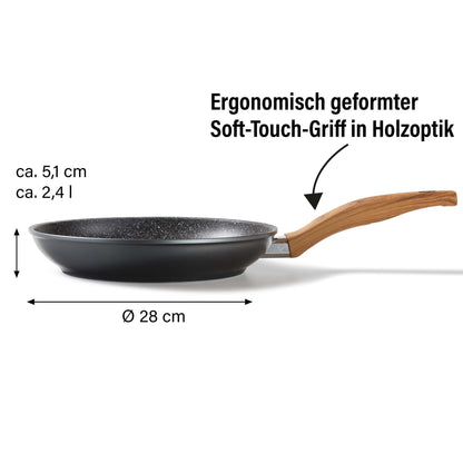 STONELINE Back to Nature Antihaft Bratpfanne Induktion 28 cm