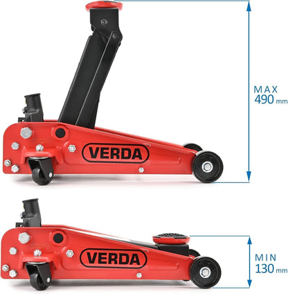 Verda Rangierwagenheber hydraulisch 3T Doppelpumpe tief