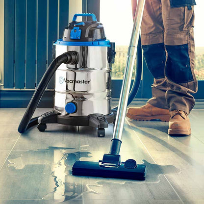 Vacmaster VQ1530SFDC Nass-Trockensauger 1500W 30L Edelstahl