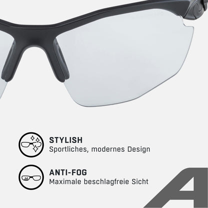 ALPINA Twist Five HR V selbsttönende Sportbrille - black matt