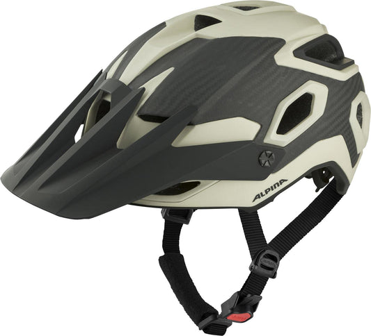 Alpina Rootage Enduro Helm - Mojave Sand (57-62cm). Halbschalenhelm in Sandfarbe für Enduro-Fahrten, schützt den Kopf bei Stürzen im Gelände.
